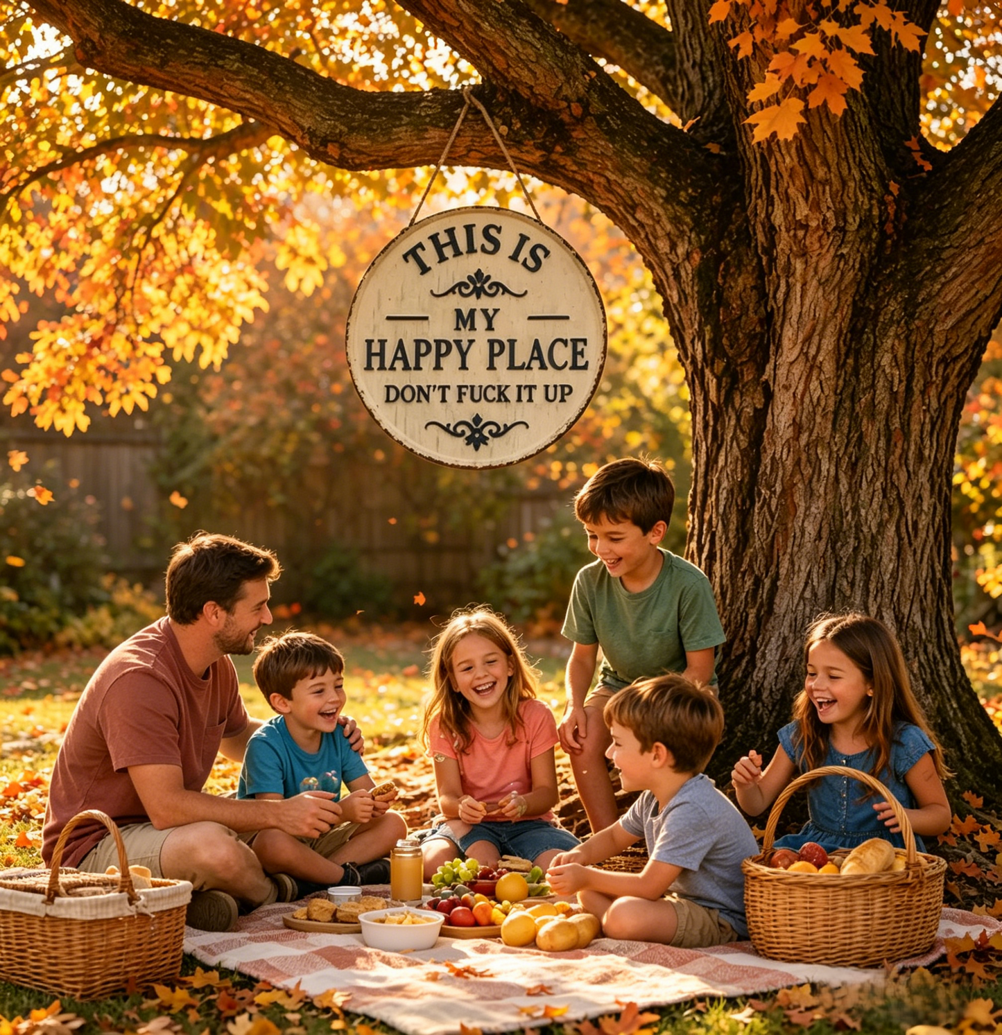 “This Is My Happy Place” Door Sign 💡 A Sign That Sets The Tone Immediately-HS