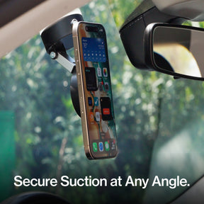 Soporte Magnético de Vacío | NanoSucción de 30 kg se adhiere a cualquier superficie | Soporte de teléfono MagSafe | Ajustable 360° | Nunca Bloquea las Rejillas de Ventilación | Pequeño Portátil iPhone Android-AJZ