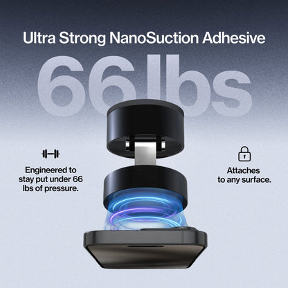 Soporte Magnético de Vacío | NanoSucción de 30 kg se adhiere a cualquier superficie | Soporte de teléfono MagSafe | Ajustable 360° | Nunca Bloquea las Rejillas de Ventilación | Pequeño Portátil iPhone Android-AJZ