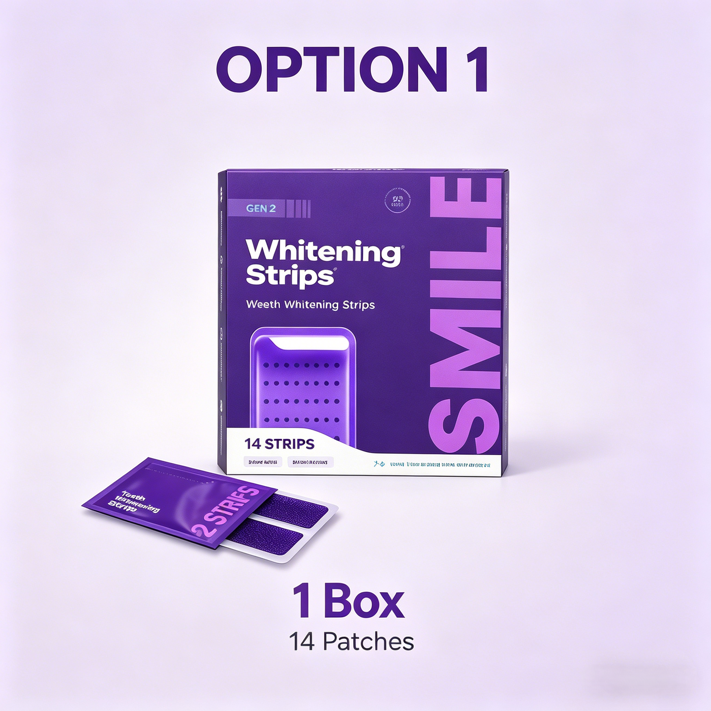 Purple Whitening Strips，Instant Bright White Teeth，Remove Yellow Stains Fast-HS