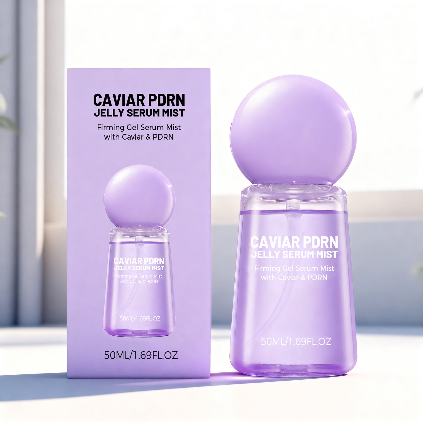 🔥Official Authentic Caviar PDRN Jelly Serum Mist | Hydrating Face Mist, Revitalizing & Radiance Face Spray, Sprayable Hydrogel, Travel Essentials & Self Care Gifts for Women, Korean Skin Care-AJZ