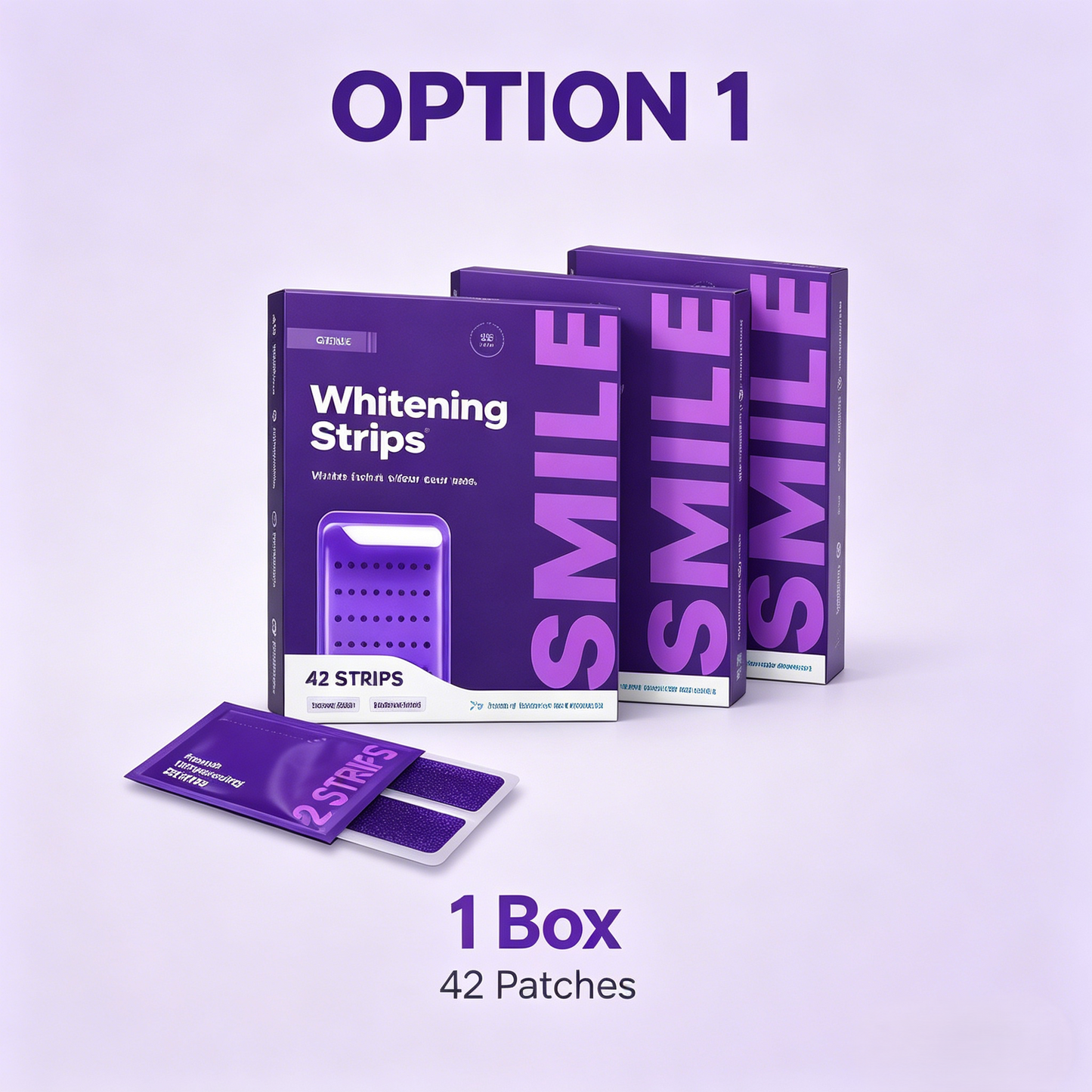 Purple Whitening Strips，Instant Bright White Teeth，Remove Yellow Stains Fast-HS