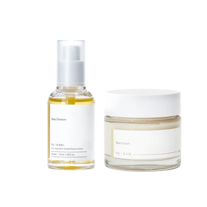 🔥Viral Bean Duo Set | 2-Step Glass Skin K-Beauty Bean Glass Skin Duo Bean Essence 50ml + Bean Cream 50ml 3.38 Fl. Oz / 100ml Glass Skin Care-AJZ