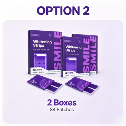 Purple Whitening Strips，Instant Bright White Teeth，Remove Yellow Stains Fast-HS