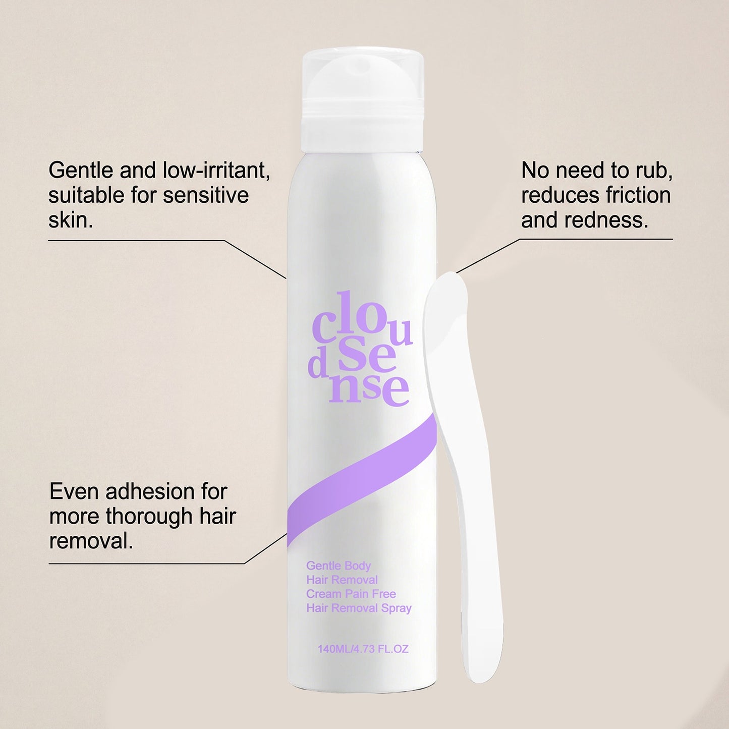 Painless Bikini Hair Removal Cream for Sensitive Skin, Fast-Acting & Gentle Depilatory with Aloe Vera-AJZ