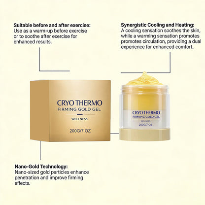 15-Day Fast-Acting Anti Cellulite Sculpting & Tightening Burn Gold Massage Cream | Cryo Thermo Firming Gold Gel for Belly Thigh But & Arm| WELLENESS，Refreshing Formula | Unisex Body Contouring Treatment for Men & Women |200 G-AJZ