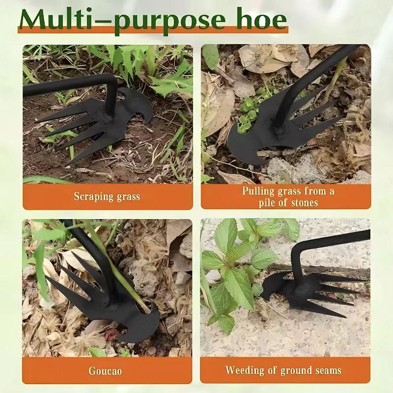 Multi-Function Weeding Tool — A new, durable gardening tool, this portable weeder pulls weeds out by the roots. Ideal for loosening soil-HS
