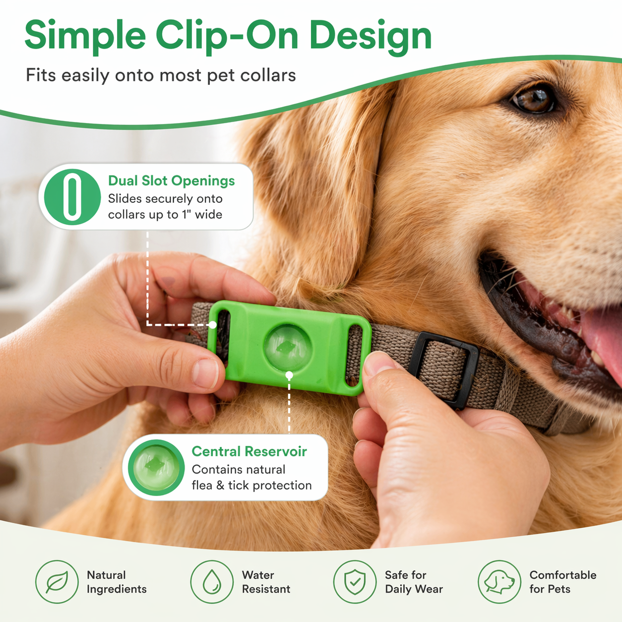 Natural Flea & Tick Repellent Collar for Cats & Dogs-HS