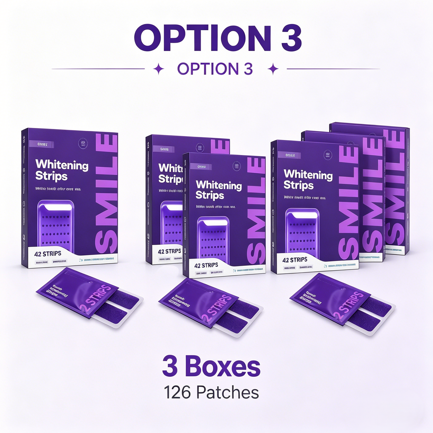 Purple Whitening Strips，Instant Bright White Teeth，Remove Yellow Stains Fast-HS