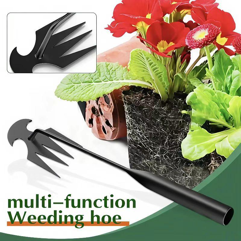 Multi-Function Weeding Tool — A new, durable gardening tool, this portable weeder pulls weeds out by the roots. Ideal for loosening soil-HS