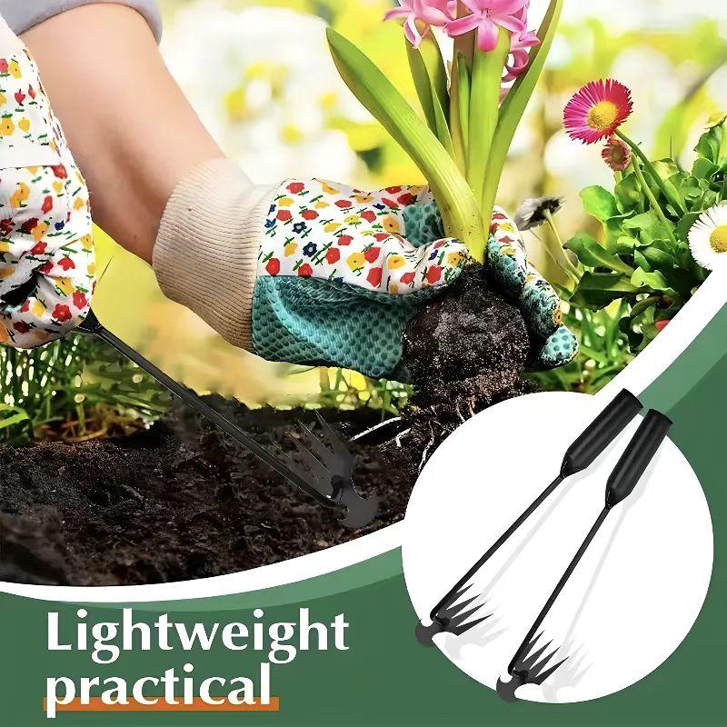 Multi-Function Weeding Tool — A new, durable gardening tool, this portable weeder pulls weeds out by the roots. Ideal for loosening soil-HS