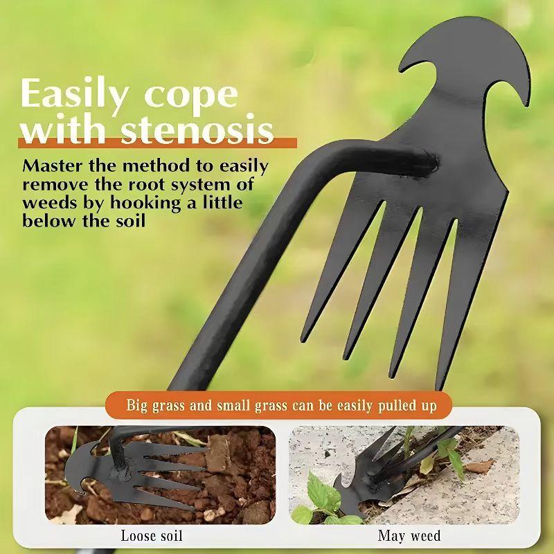 Multi-Function Weeding Tool — A new, durable gardening tool, this portable weeder pulls weeds out by the roots. Ideal for loosening soil-HS
