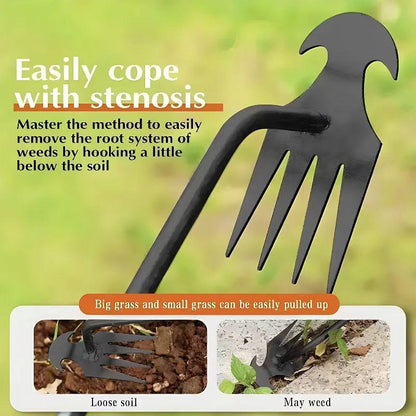 Multi-Function Weeding Tool — A new, durable gardening tool, this portable weeder pulls weeds out by the roots. Ideal for loosening soil-HS