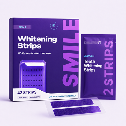 Purple Whitening Strips，Instant Bright White Teeth，Remove Yellow Stains Fast-HS