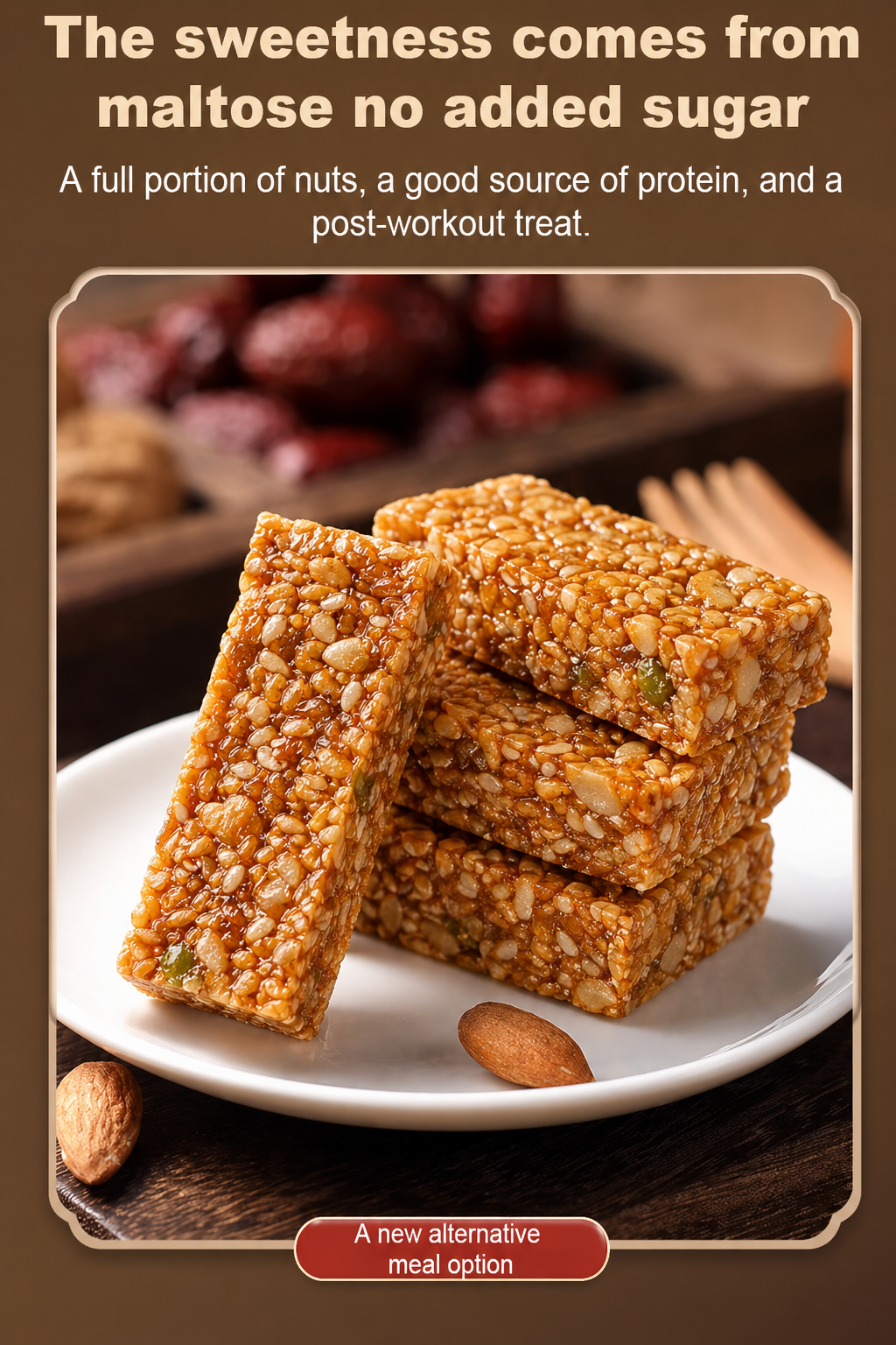Sugar-Free Flaxseed Walnut Crisp, Premium Nut Pastry Snack 0 added preservatives-HS