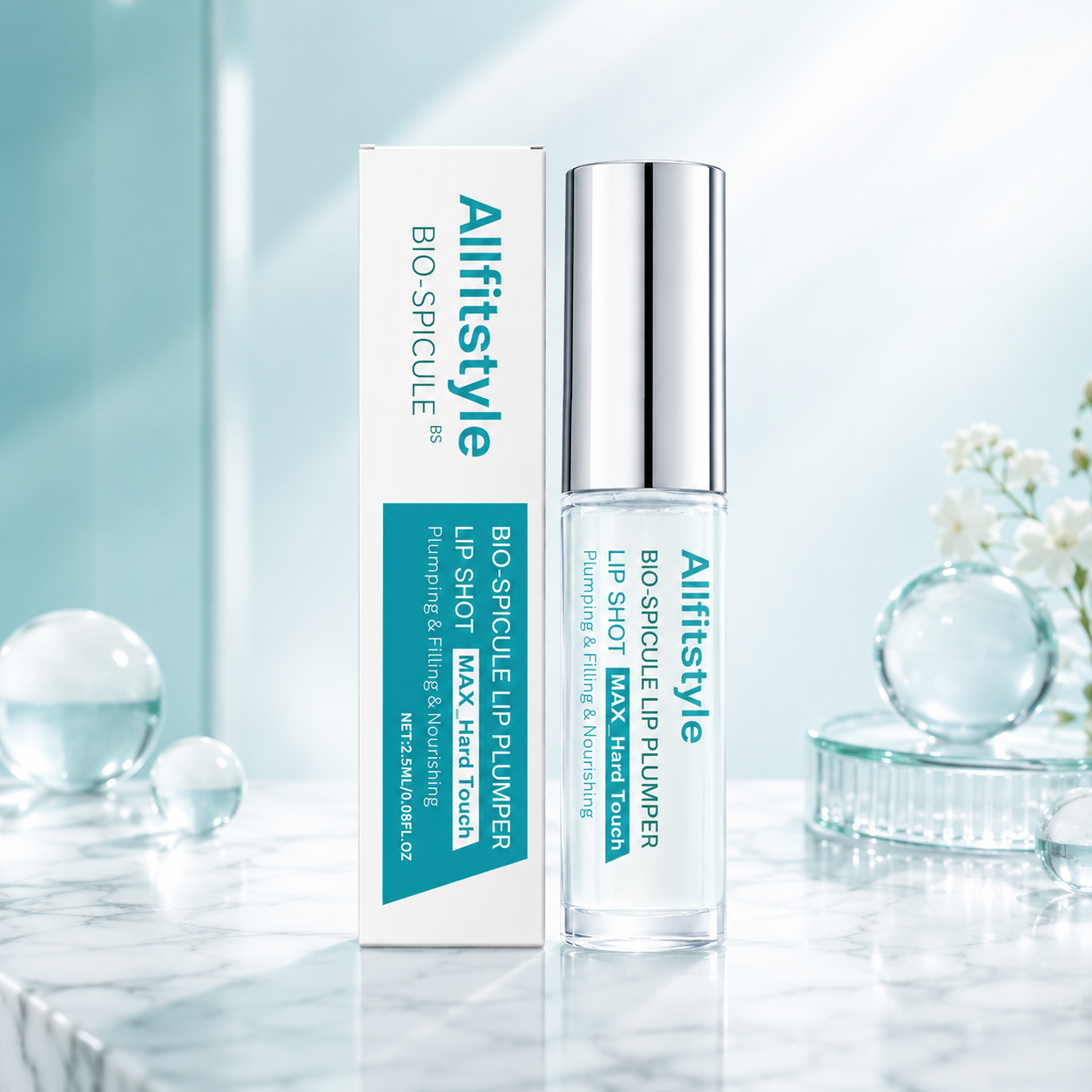 💋Bio-Spicule Lip Plumping Shot-Instant Volume Look • Glass Glow Finish • Nourishing Lip Care-HS