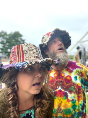 Hippie Haberdashery-🍄Patchwork Multicolored Mushroom Hemp Hat with Hidden Pocket Fedorahats🎩-HS