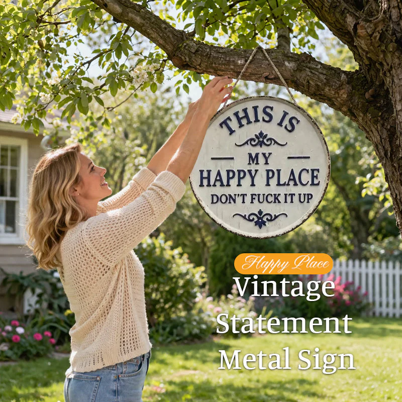 “This Is My Happy Place” Door Sign  💡 A Sign That Sets The Tone Immediately-HS
