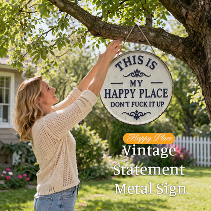 “This Is My Happy Place” Door Sign  💡 A Sign That Sets The Tone Immediately-HS