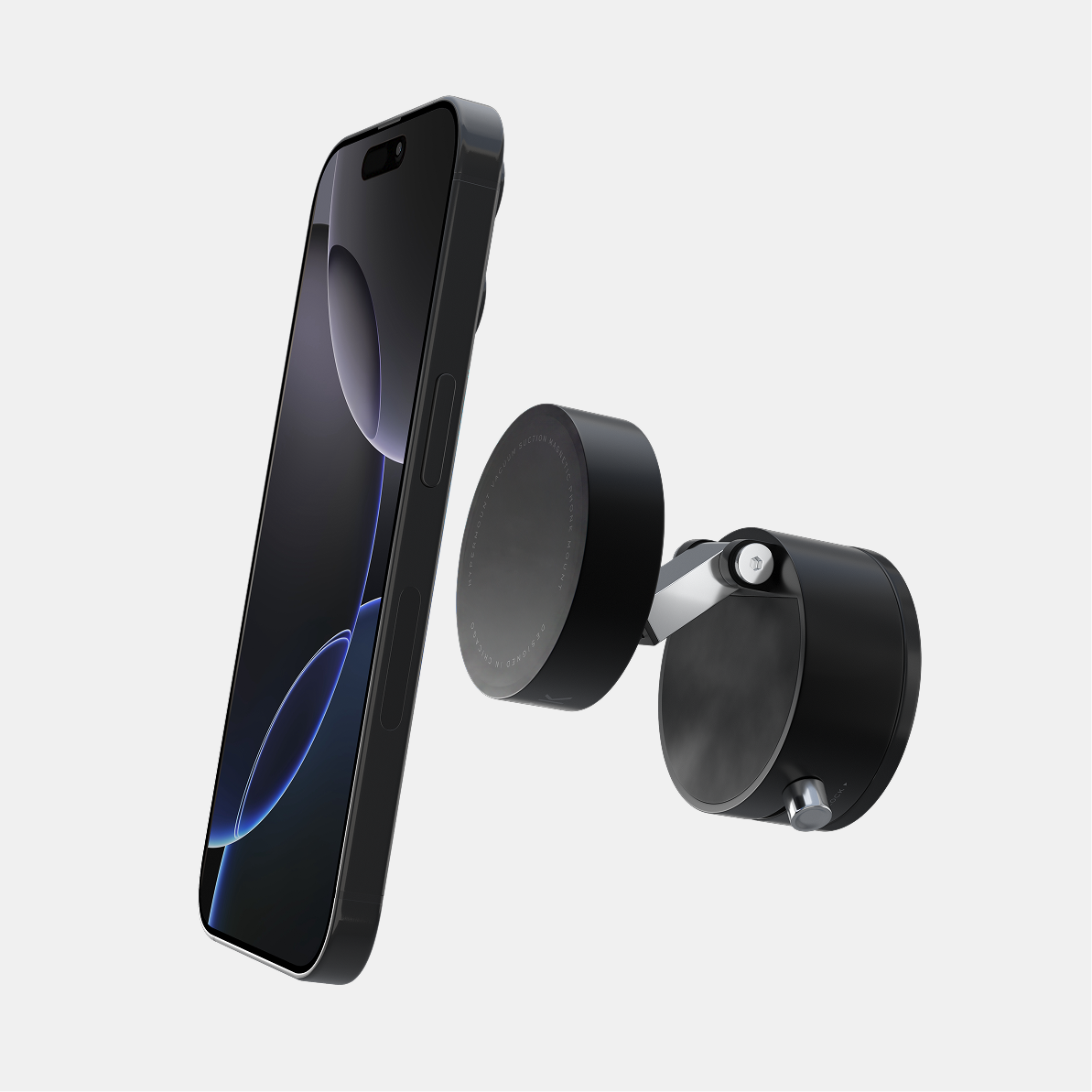 Soporte Magnético de Vacío | NanoSucción de 30 kg se adhiere a cualquier superficie | Soporte de teléfono MagSafe | Ajustable 360° | Nunca Bloquea las Rejillas de Ventilación | Pequeño Portátil iPhone Android-AJZ