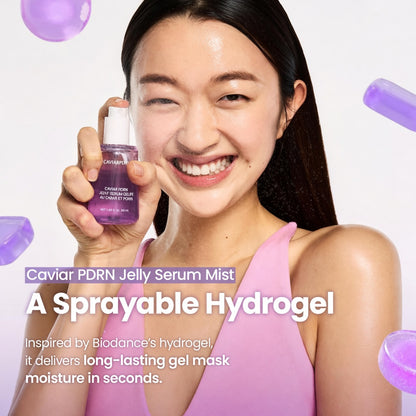 🔥Official Authentic Caviar PDRN Jelly Serum Mist | Hydrating Face Mist, Revitalizing & Radiance Face Spray, Sprayable Hydrogel, Travel Essentials & Self Care Gifts for Women, Korean Skin Care-AJZ